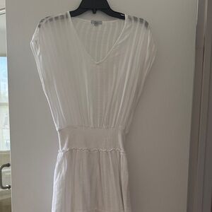 Rails White V-Neck Dress